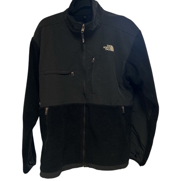 The North Face Jacket Mens Large Black Denali Fleece Full Zip Outdoor Hiking - Picture 2 of 16